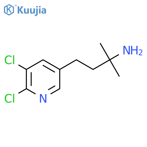 4-(5,6-dichloropyridin-3-yl)-2-methylbutan-2-amine structure