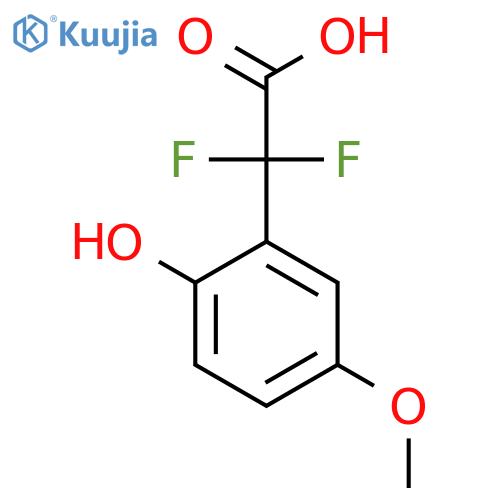 2,2-difluoro-2-(2-hydroxy-5-methoxyphenyl)acetic acid structure