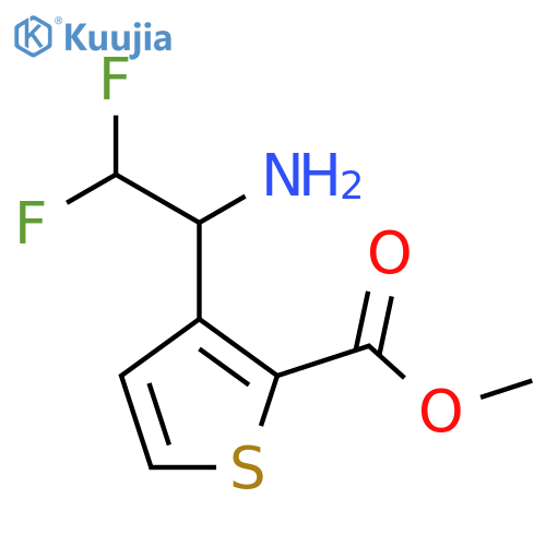 methyl 3-(1-amino-2,2-difluoroethyl)thiophene-2-carboxylate structure