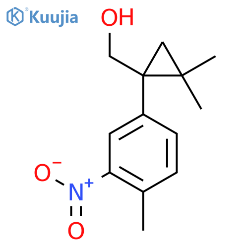 2,2-dimethyl-1-(4-methyl-3-nitrophenyl)cyclopropylmethanol structure