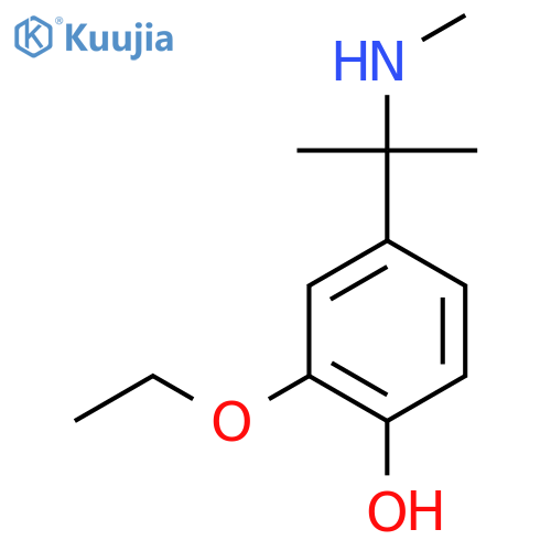 2-ethoxy-4-2-(methylamino)propan-2-ylphenol structure