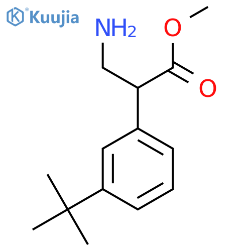 methyl 3-amino-2-(3-tert-butylphenyl)propanoate structure