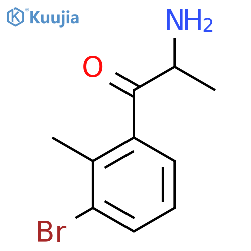2-amino-1-(3-bromo-2-methylphenyl)propan-1-one structure