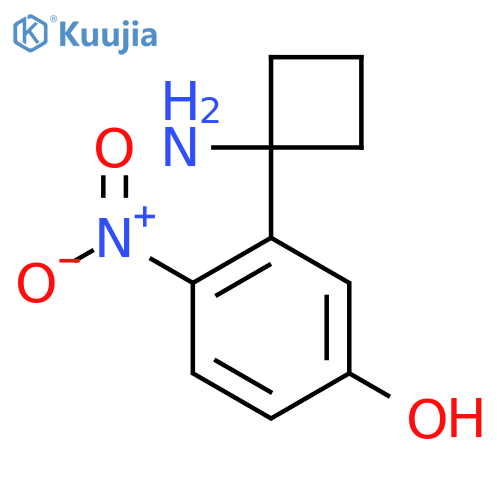 3-(1-aminocyclobutyl)-4-nitrophenol structure