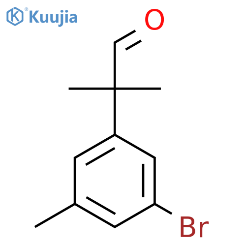 2-(3-bromo-5-methylphenyl)-2-methylpropanal structure