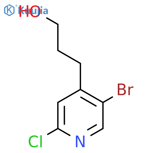 3-(5-bromo-2-chloropyridin-4-yl)propan-1-ol structure