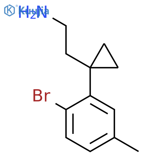 2-1-(2-bromo-5-methylphenyl)cyclopropylethan-1-amine structure