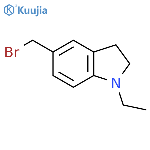 5-(bromomethyl)-1-ethyl-2,3-dihydro-1H-indole structure