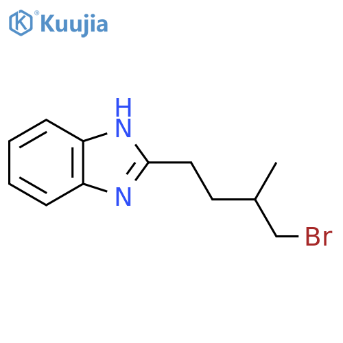 2-(4-bromo-3-methylbutyl)-1H-1,3-benzodiazole structure