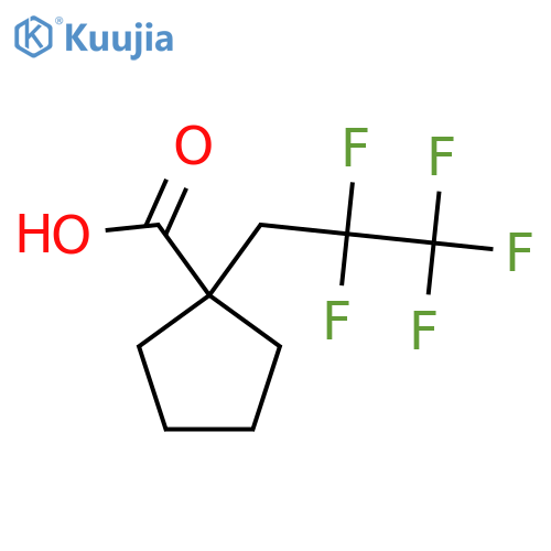 1-(2,2,3,3,3-pentafluoropropyl)cyclopentane-1-carboxylic acid structure