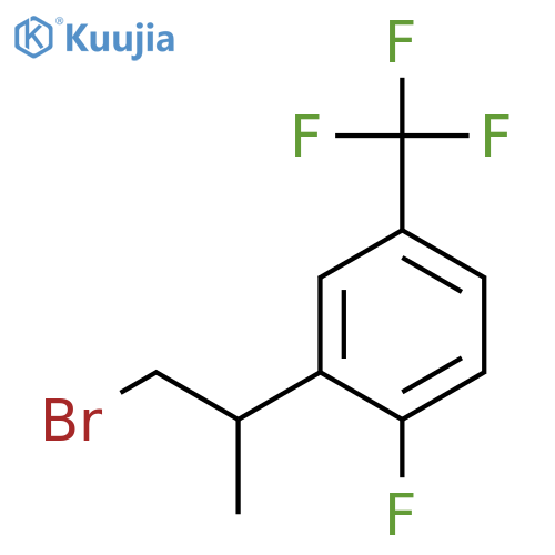 2-(1-bromopropan-2-yl)-1-fluoro-4-(trifluoromethyl)benzene structure