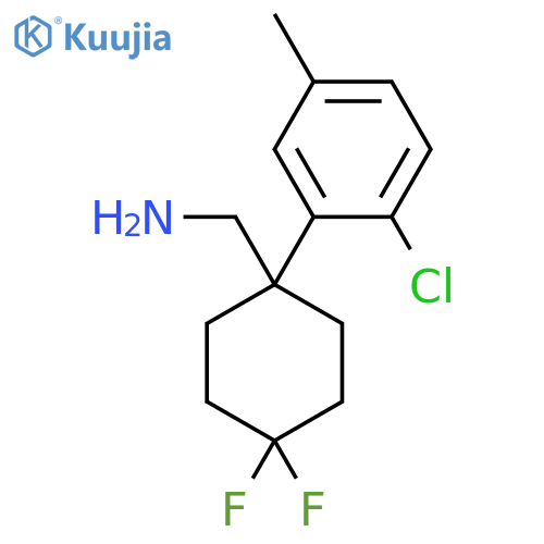 1-(2-chloro-5-methylphenyl)-4,4-difluorocyclohexylmethanamine structure