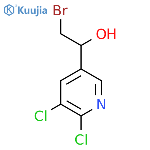 2-bromo-1-(5,6-dichloropyridin-3-yl)ethan-1-ol structure