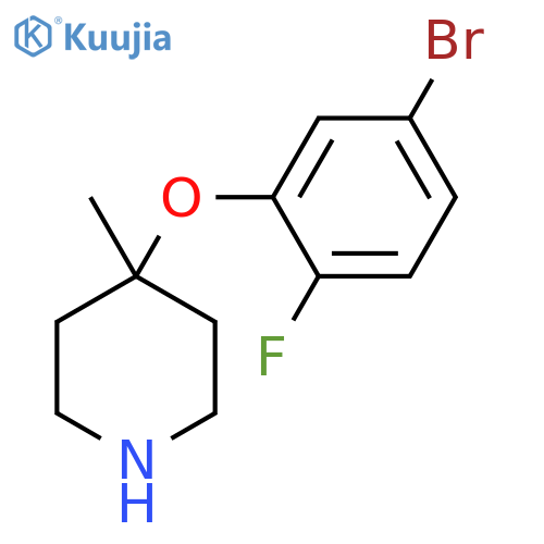 4-(5-bromo-2-fluorophenoxy)-4-methylpiperidine structure