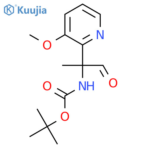 tert-butyl N-2-(3-methoxypyridin-2-yl)-1-oxopropan-2-ylcarbamate structure