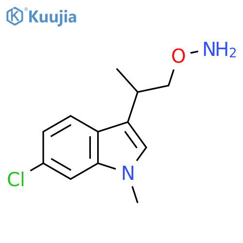 O-2-(6-chloro-1-methyl-1H-indol-3-yl)propylhydroxylamine structure