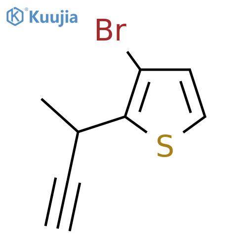 3-bromo-2-(but-3-yn-2-yl)thiophene structure