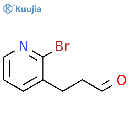 3-(2-bromopyridin-3-yl)propanal structure