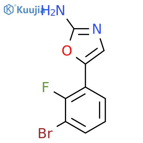 5-(3-bromo-2-fluorophenyl)-1,3-oxazol-2-amine structure
