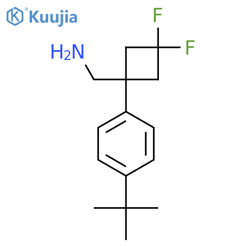 1-(4-tert-butylphenyl)-3,3-difluorocyclobutylmethanamine structure