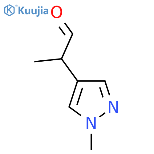 2-(1-methyl-1H-pyrazol-4-yl)propanal structure