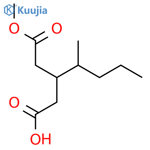 3-(2-methoxy-2-oxoethyl)-4-methylheptanoic acid structure