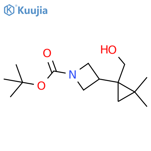 tert-butyl 3-1-(hydroxymethyl)-2,2-dimethylcyclopropylazetidine-1-carboxylate structure