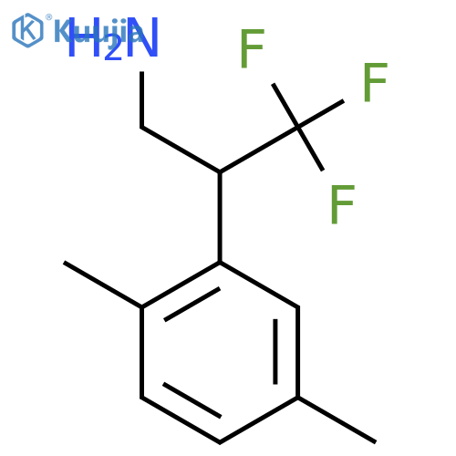 2-(2,5-dimethylphenyl)-3,3,3-trifluoropropan-1-amine structure