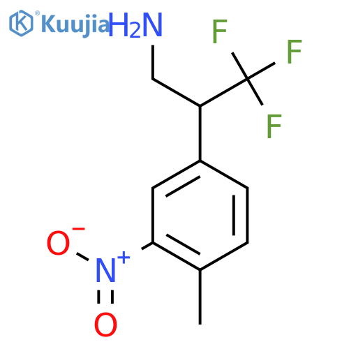 3,3,3-trifluoro-2-(4-methyl-3-nitrophenyl)propan-1-amine structure