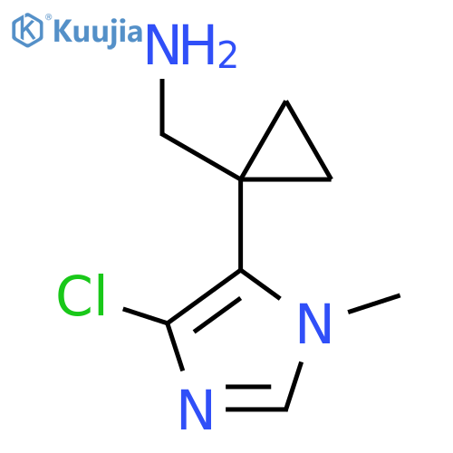 [1-(4-chloro-1-methyl-1H-imidazol-5-yl)cyclopropyl]methanamine structure
