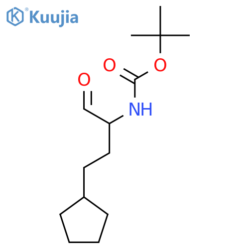 tert-butyl N-(4-cyclopentyl-1-oxobutan-2-yl)carbamate structure