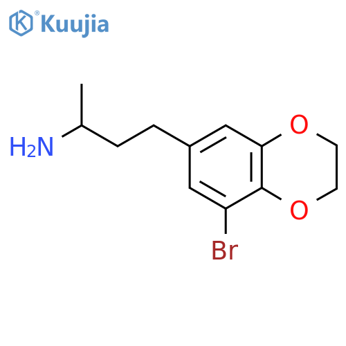 4-(8-bromo-2,3-dihydro-1,4-benzodioxin-6-yl)butan-2-amine structure