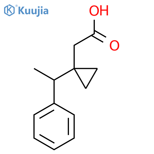 2-1-(1-phenylethyl)cyclopropylacetic acid structure