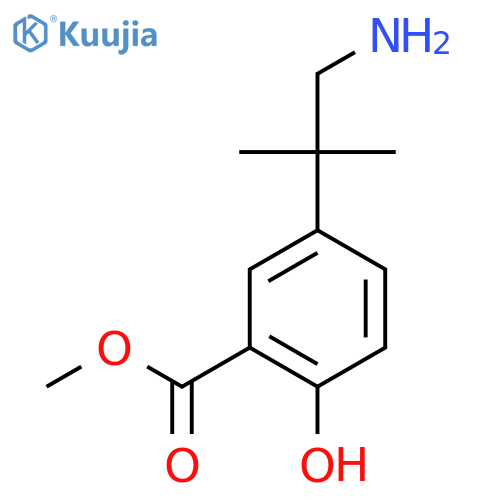 methyl 5-(1-amino-2-methylpropan-2-yl)-2-hydroxybenzoate structure
