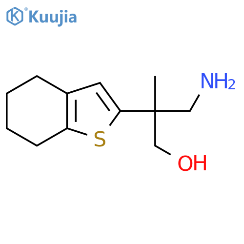 3-amino-2-methyl-2-(4,5,6,7-tetrahydro-1-benzothiophen-2-yl)propan-1-ol structure
