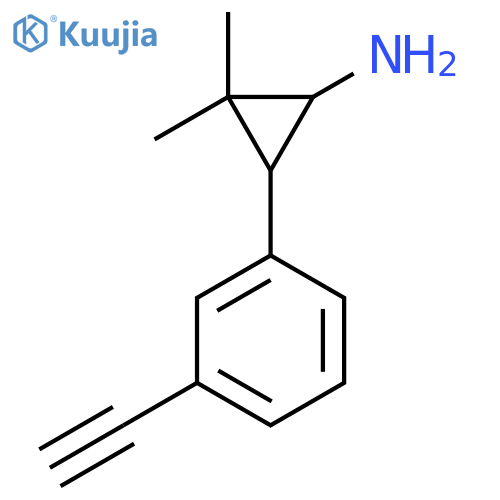 3-(3-ethynylphenyl)-2,2-dimethylcyclopropan-1-amine structure