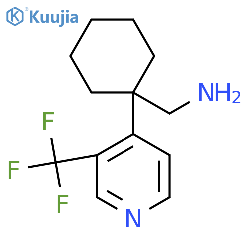 {1-3-(trifluoromethyl)pyridin-4-ylcyclohexyl}methanamine structure