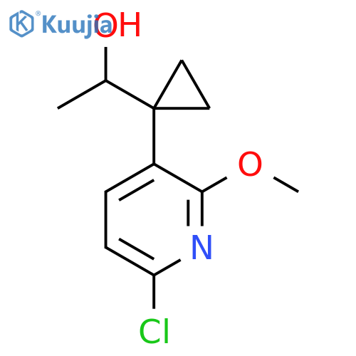 1-1-(6-chloro-2-methoxypyridin-3-yl)cyclopropylethan-1-ol structure