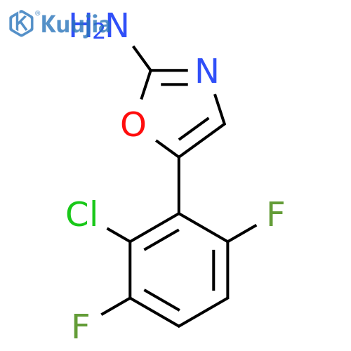 5-(2-chloro-3,6-difluorophenyl)-1,3-oxazol-2-amine structure