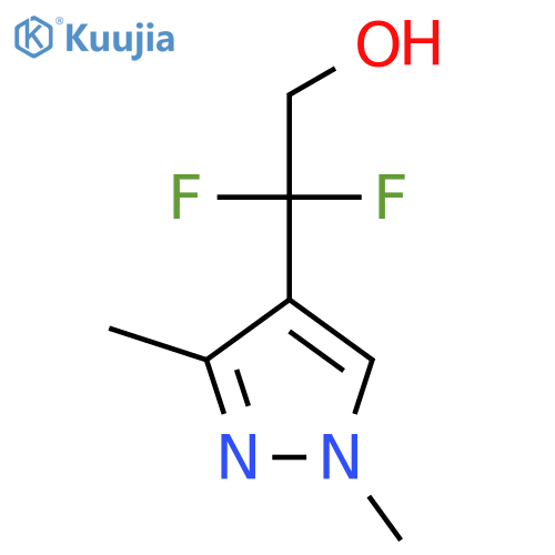 2-(1,3-dimethyl-1H-pyrazol-4-yl)-2,2-difluoroethan-1-ol structure