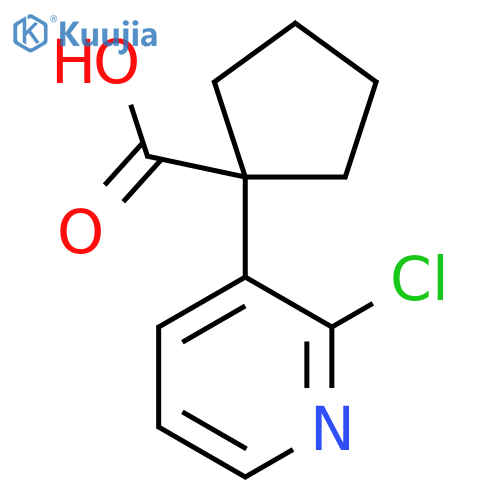 1-(2-chloropyridin-3-yl)cyclopentane-1-carboxylic acid structure