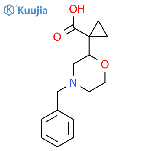 1-(4-benzylmorpholin-2-yl)cyclopropane-1-carboxylic acid structure