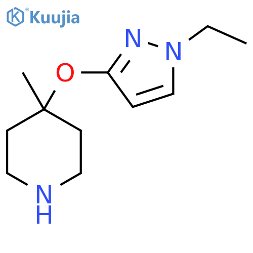 4-(1-ethyl-1H-pyrazol-3-yl)oxy-4-methylpiperidine structure