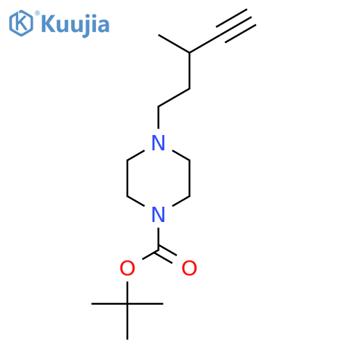 tert-butyl 4-(3-methylpent-4-yn-1-yl)piperazine-1-carboxylate structure