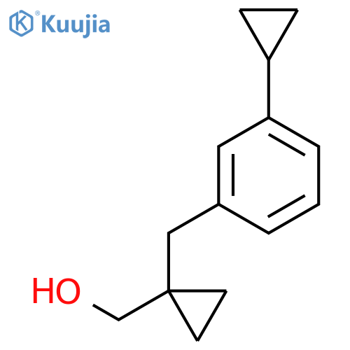 {1-(3-cyclopropylphenyl)methylcyclopropyl}methanol structure