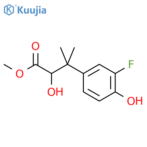 methyl 3-(3-fluoro-4-hydroxyphenyl)-2-hydroxy-3-methylbutanoate structure
