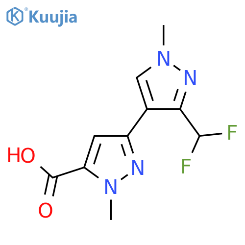 3-3-(difluoromethyl)-1-methyl-1H-pyrazol-4-yl-1-methyl-1H-pyrazole-5-carboxylic acid structure