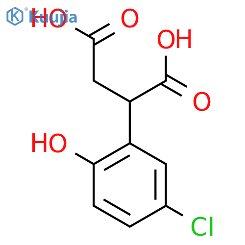 2-(5-chloro-2-hydroxyphenyl)butanedioic acid structure