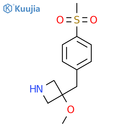 3-(4-methanesulfonylphenyl)methyl-3-methoxyazetidine structure