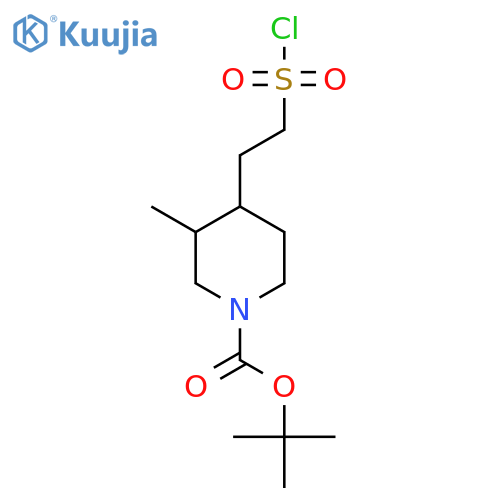 tert-butyl 4-2-(chlorosulfonyl)ethyl-3-methylpiperidine-1-carboxylate structure